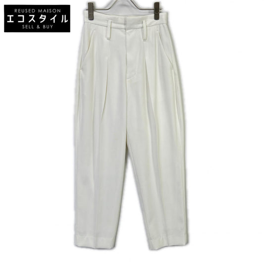 CADUNE カデュネ 【神崎恵さんコラボ】24SS 74178060 ホワイト ポリエステル センタープレス バルーンパンツ ボトムス