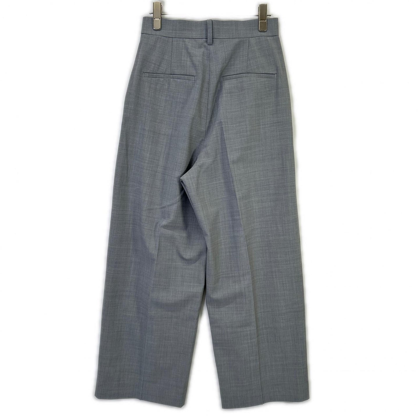 Whim Gazette 24SS WGZ1032102A0008 Gray High-Waist Semi-Wide Silhouette Wool Tuck Pants Bottoms