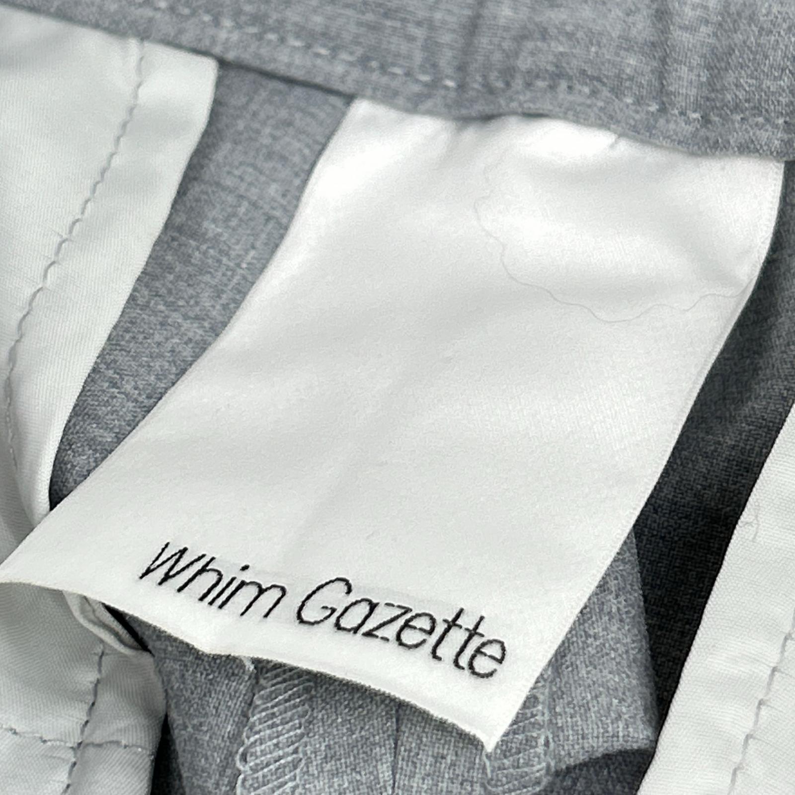 Whim Gazette 24SS WGZ1032102A0008 Gray High-Waist Semi-Wide Silhouette Wool Tuck Pants Bottoms