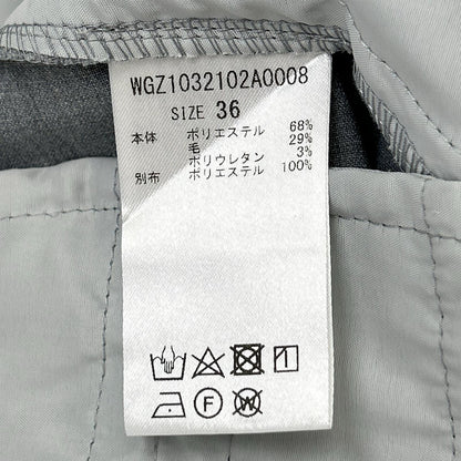 Whim Gazette 24SS WGZ1032102A0008 Gray High-Waist Semi-Wide Silhouette Wool Tuck Pants Bottoms