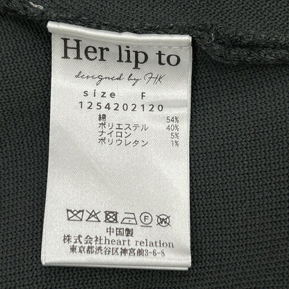 GRAY Logo Embroidery Smooth Knit Hoodie Parka Top F Ladies