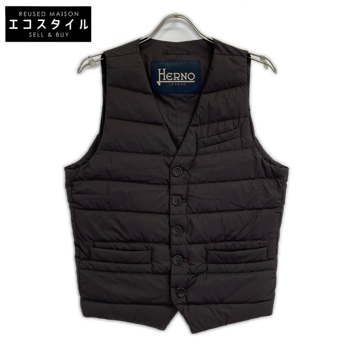 HERNO Herno PI002ULE Brown Inner Down Gilet Vest