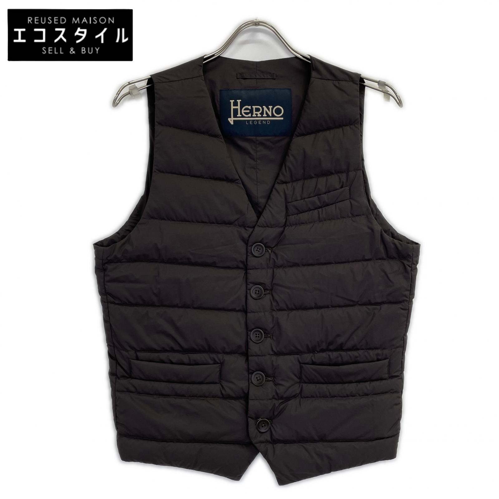 HERNO Herno PI002ULE Brown Inner Down Gilet Vest