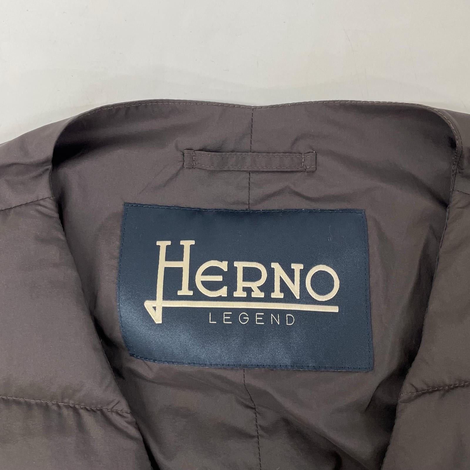 HERNO Herno PI002ULE Brown Inner Down Gilet Vest