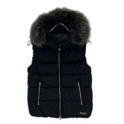 Black Nylon LUSERA Down Vest 02 for Women