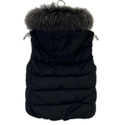 Black Nylon LUSERA Down Vest 02 for Women