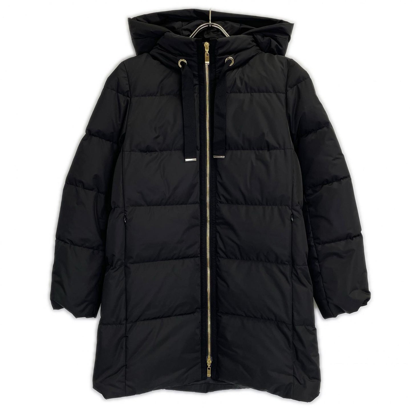 ANAYI 102327-17-240-95-360 Black Nylon Matte Taffeta Down Coat 36 Women's
