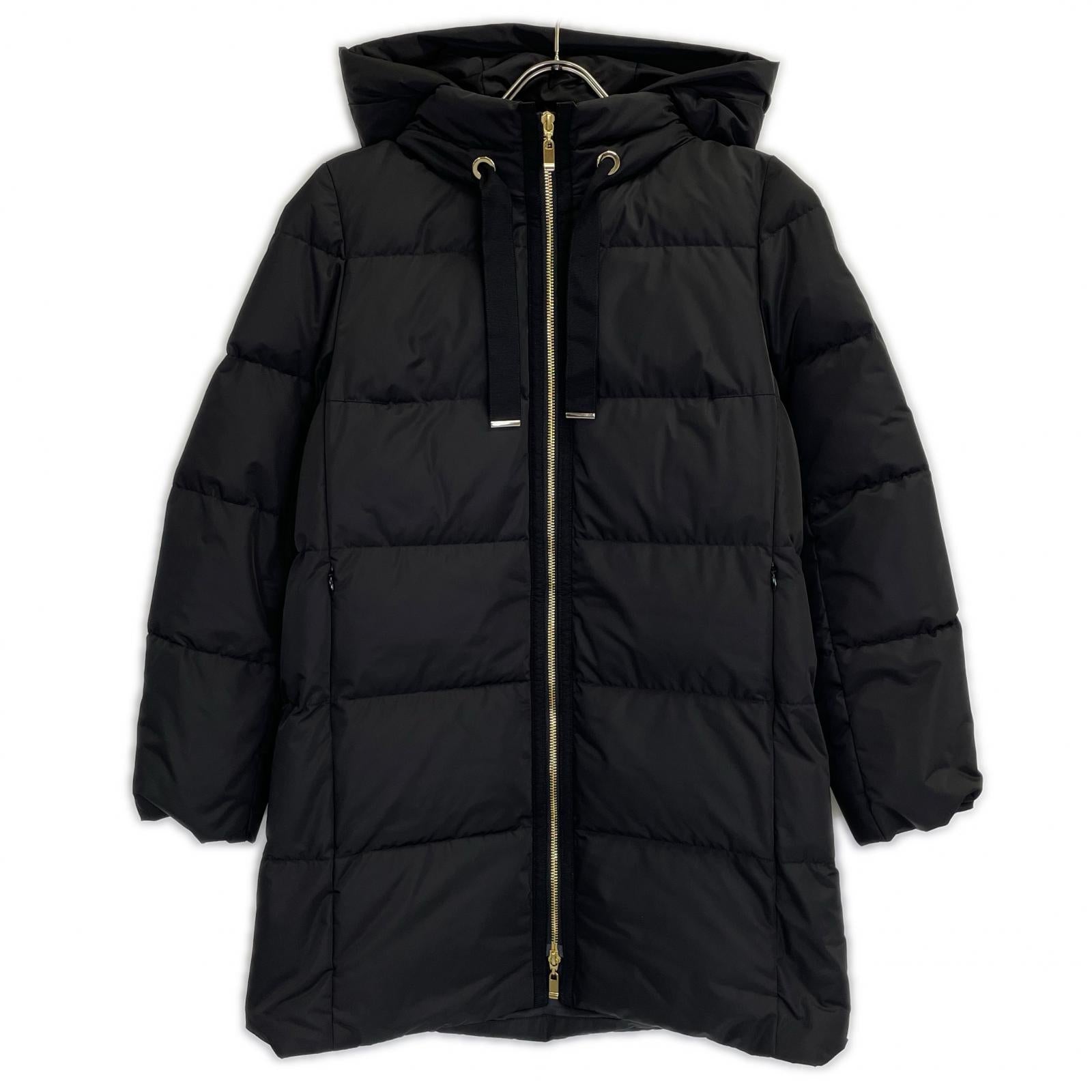 ANAYI 102327-17-240-95-360 Black Nylon Matte Taffeta Down Coat 36 Women's