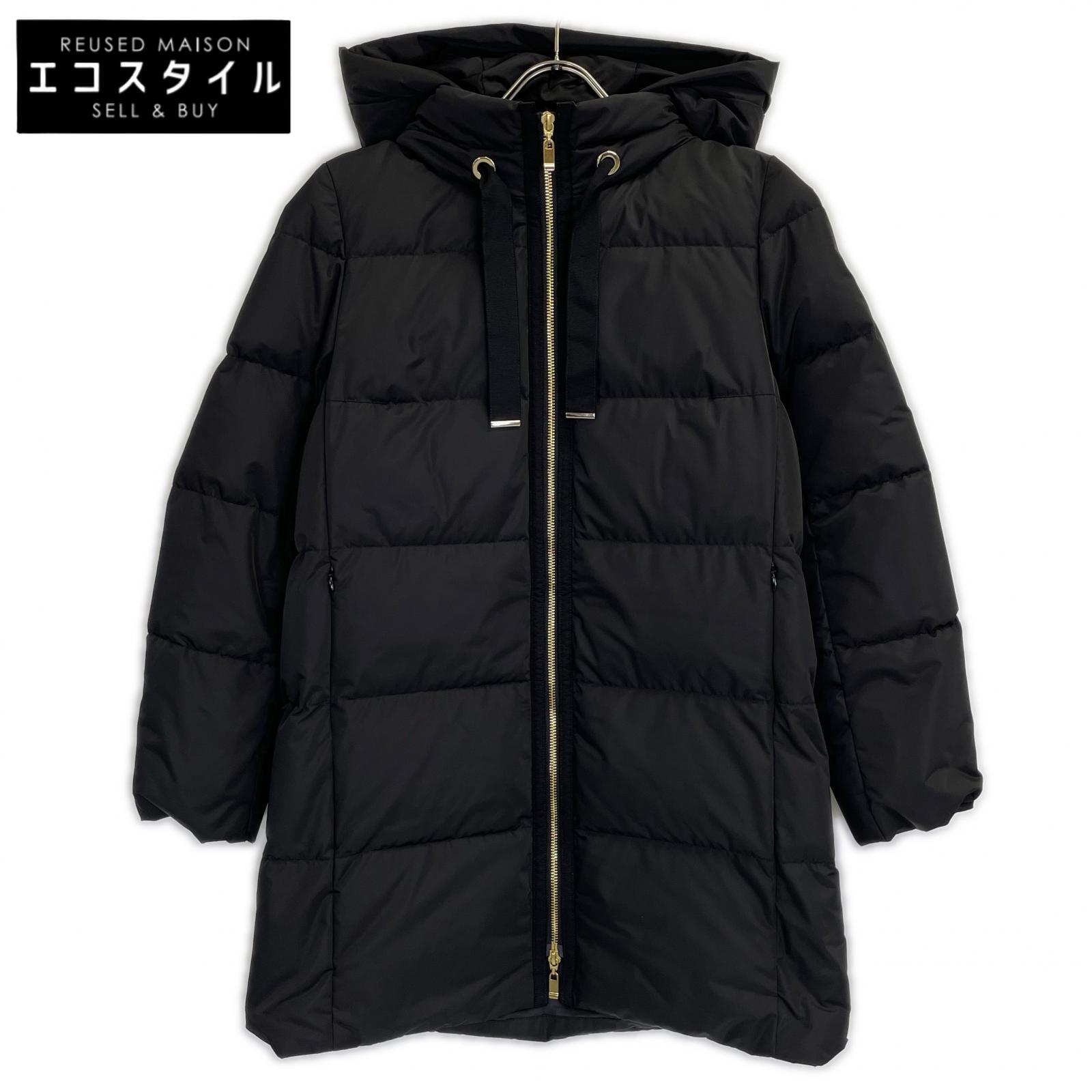 ANAYI 102327-17-240-95-360 Black Nylon Matte Taffeta Down Coat 36 Women's
