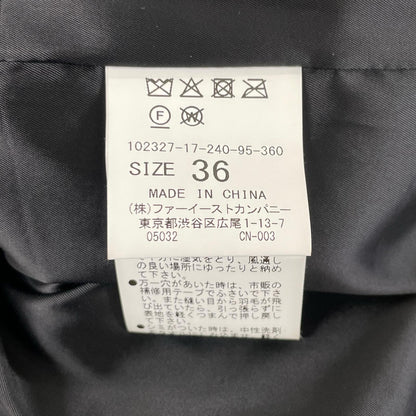 ANAYI 102327-17-240-95-360 Black Nylon Matte Taffeta Down Coat 36 Women's