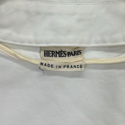 HERMES 爱马仕 Margiela时期 白色 100%纯棉 双排扣 短款大衣 外套