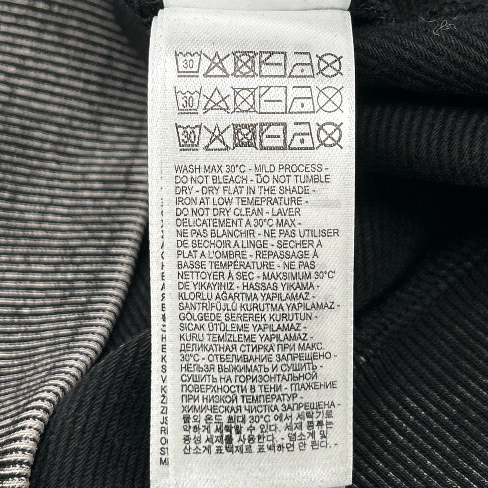 DIESEL F-ALPY Washed Black Cotton Blend Oval D Embroidered Denim Sweatshirt Top