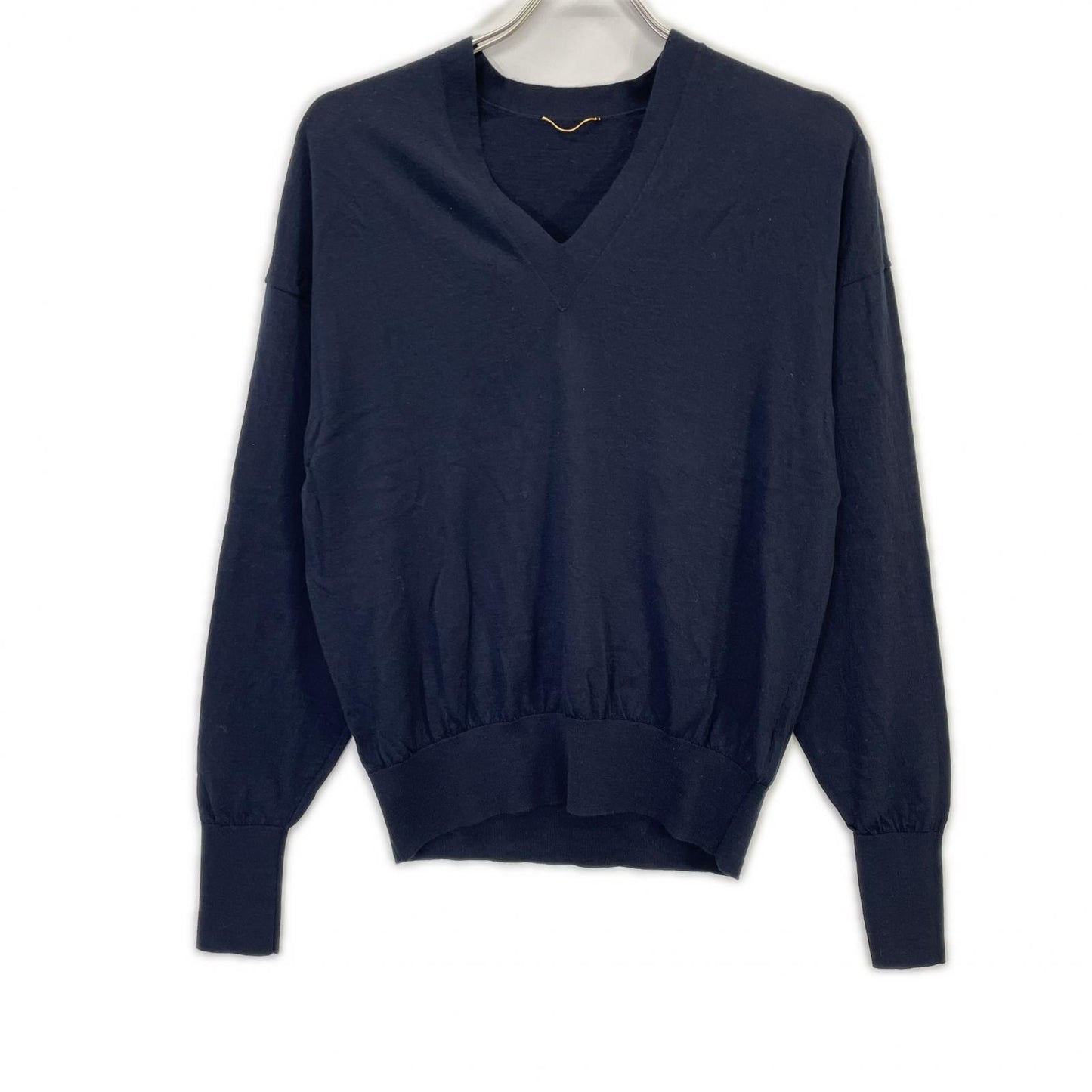 L'Appartement アパルトモン 24AW ネイビー WISH High Gauge V Neck Pullover トップス