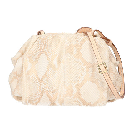 genten GENTEN [Mint Condition] Diamond Python x Leather Shoulder Bag