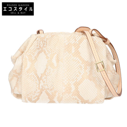 genten GENTEN [Mint Condition] Diamond Python x Leather Shoulder Bag