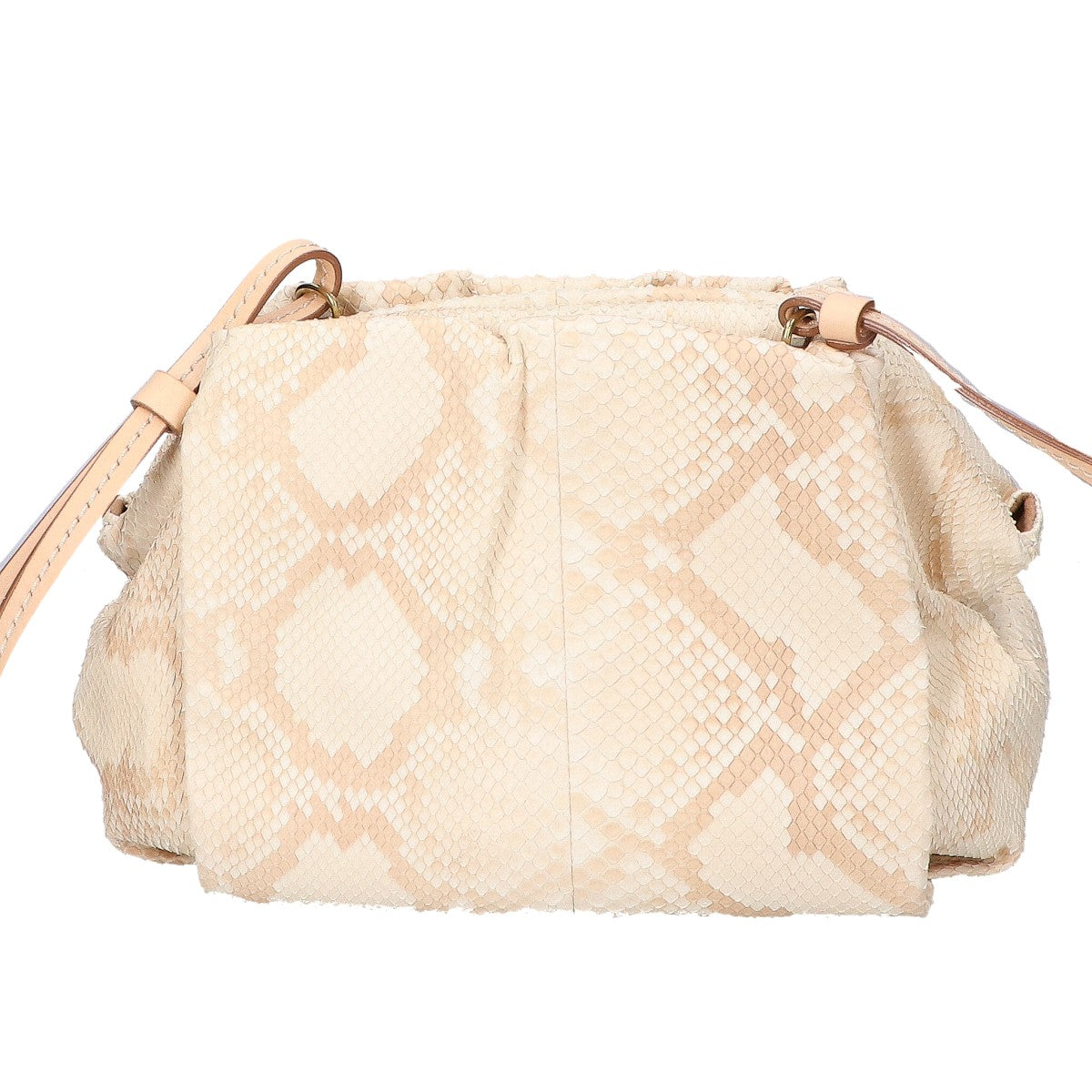 genten GENTEN [Mint Condition] Diamond Python x Leather Shoulder Bag