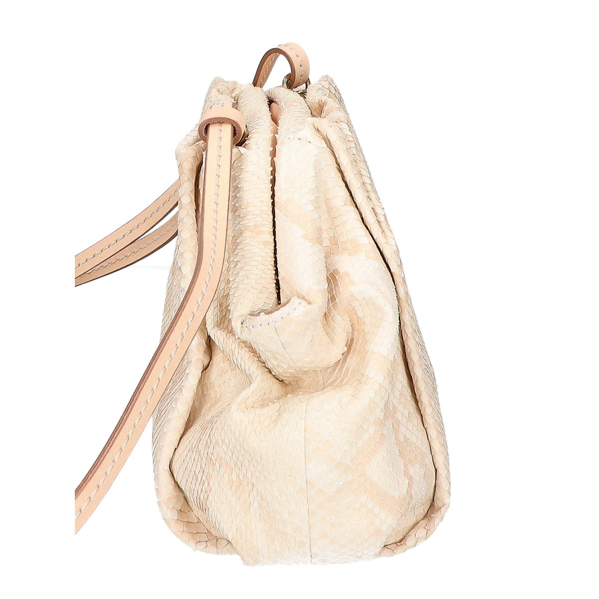 genten GENTEN [Mint Condition] Diamond Python x Leather Shoulder Bag