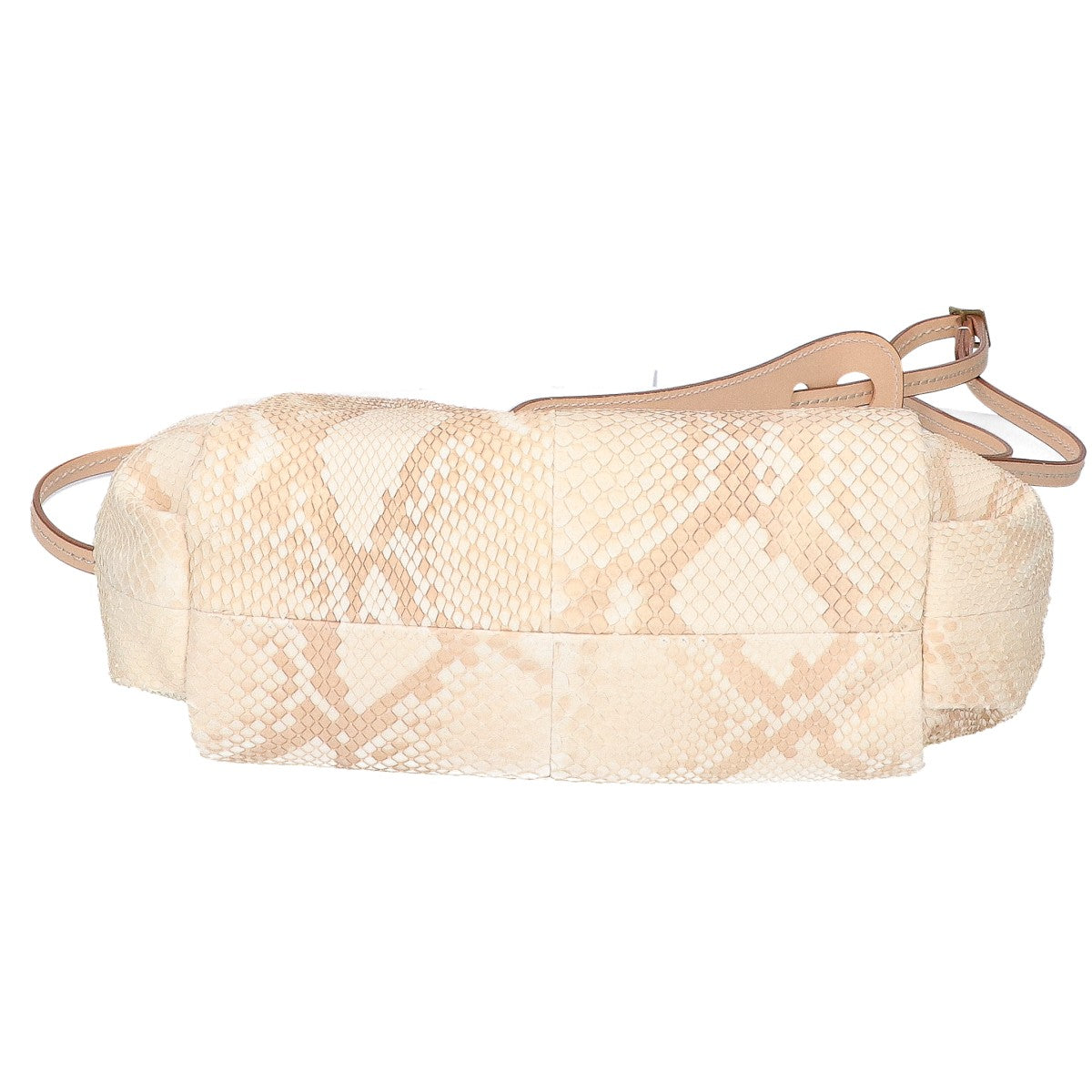 genten GENTEN [Mint Condition] Diamond Python x Leather Shoulder Bag