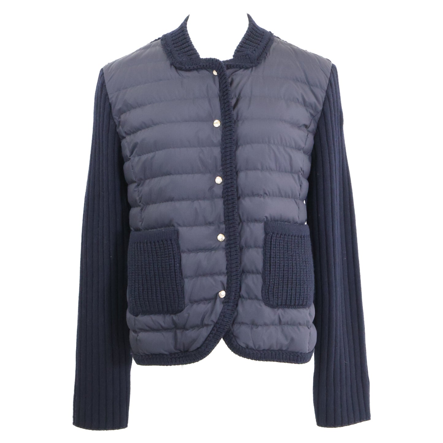 【美品/24年产】K10939B00013 CARDIGAN TRICOT 开衫针织衫 羽绒/针织拼接夹克 夹克 S 女士