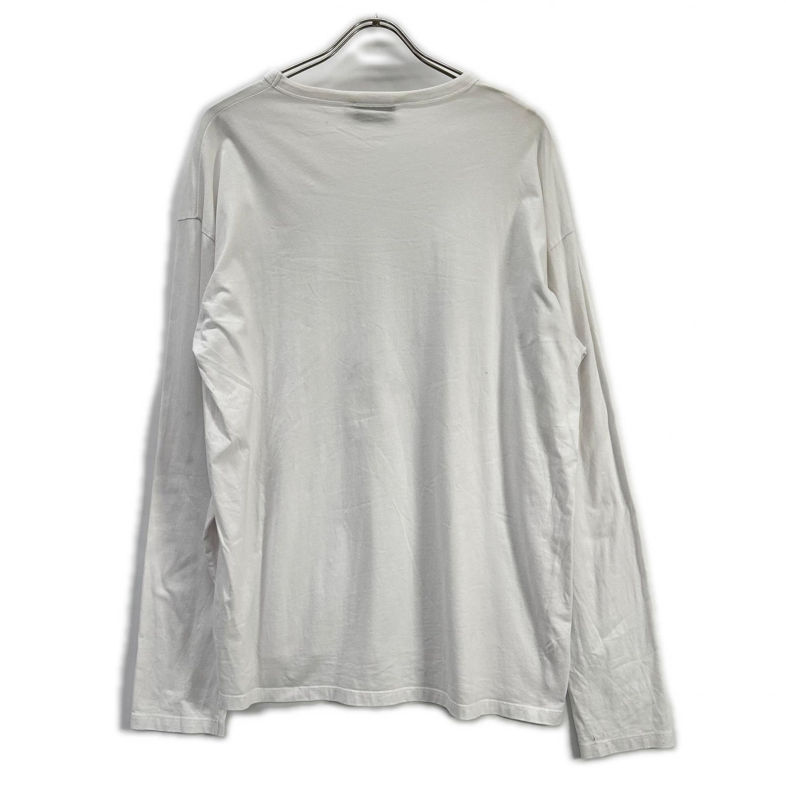 MAISON KITSUNE メゾンキツネ FU001630010 ホワイト フォックスヘッドパッチ ロングスリーブカットソー トップス