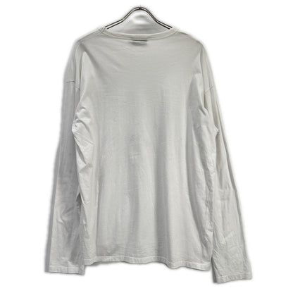 MAISON KITSUNE メゾンキツネ FU001630010 ホワイト フォックスヘッドパッチ ロングスリーブカットソー トップス