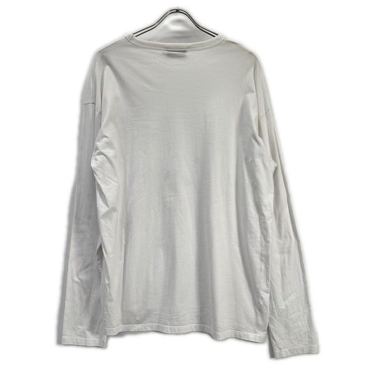 MAISON KITSUNE メゾンキツネ FU001630010 ホワイト フォックスヘッドパッチ ロングスリーブカットソー トップス