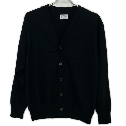 Yonetomi 95-244-023 Black 100% Cashmere Basic Knit Cardigan Top