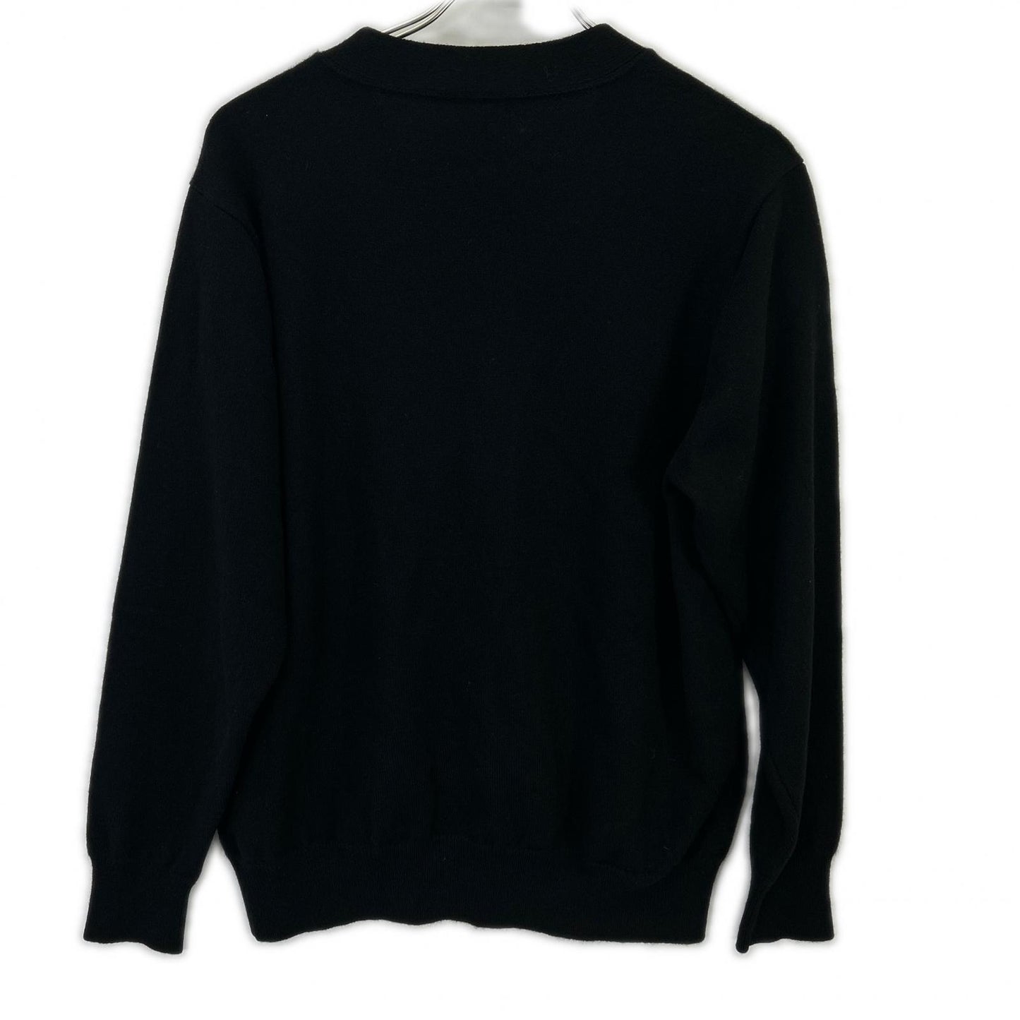 Yonetomi 95-244-023 Black 100% Cashmere Basic Knit Cardigan Top