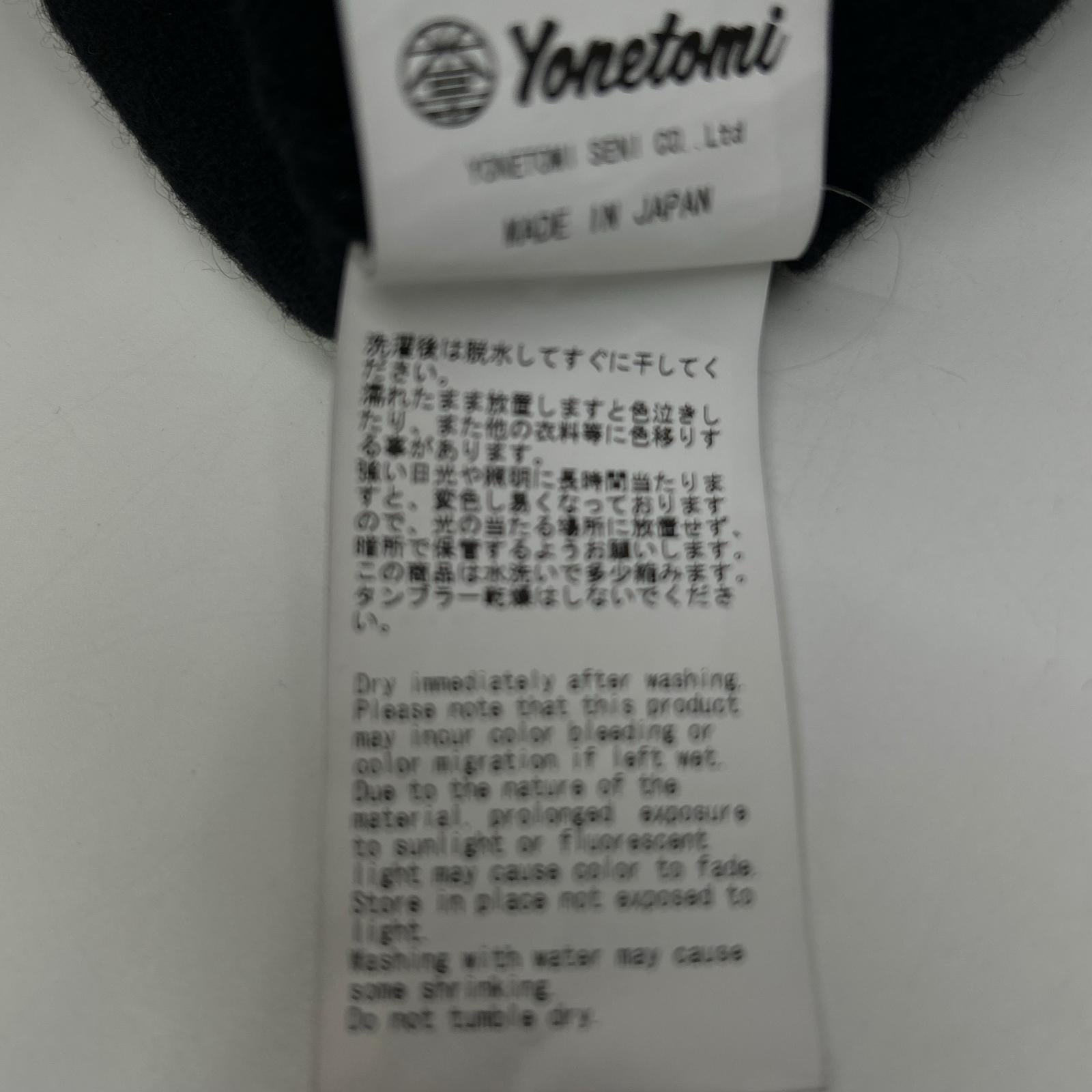 Yonetomi 95-244-023 Black 100% Cashmere Basic Knit Cardigan Top