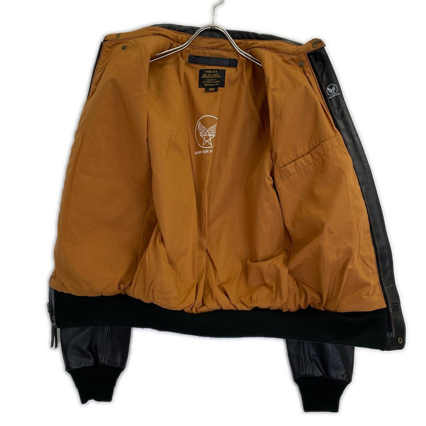 HOUSTON 休斯顿 8173 黑色 A-2 皮夹克