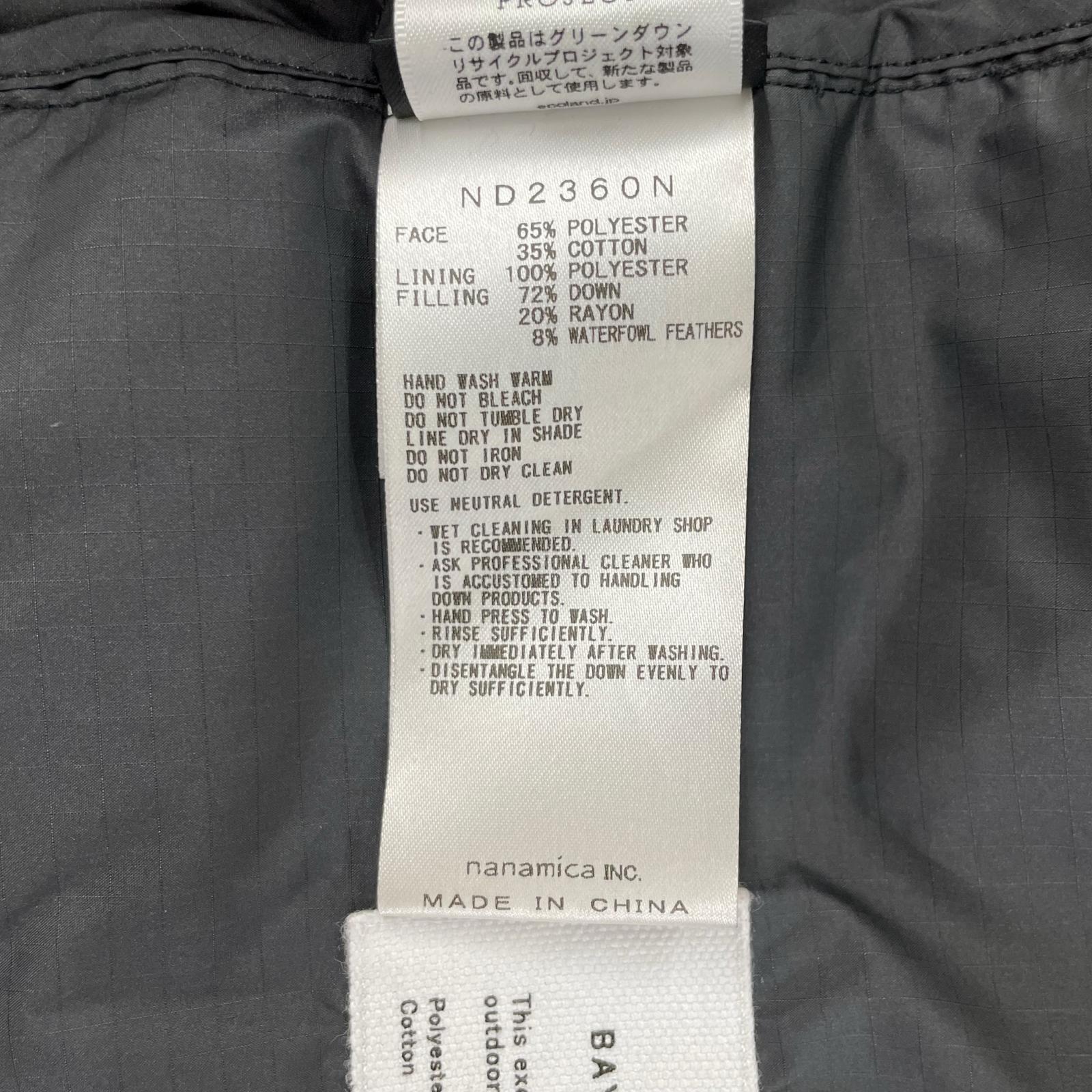 THE NORTH FACE PURPLE LABEL 北面紫标 ND2360N 黑色 65/35 羽绒开衫夹克 WM 女士
