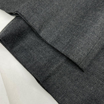 19-20-3760 Gray Wool Center-Pleated Tapered Slacks Bottoms 34 Men's