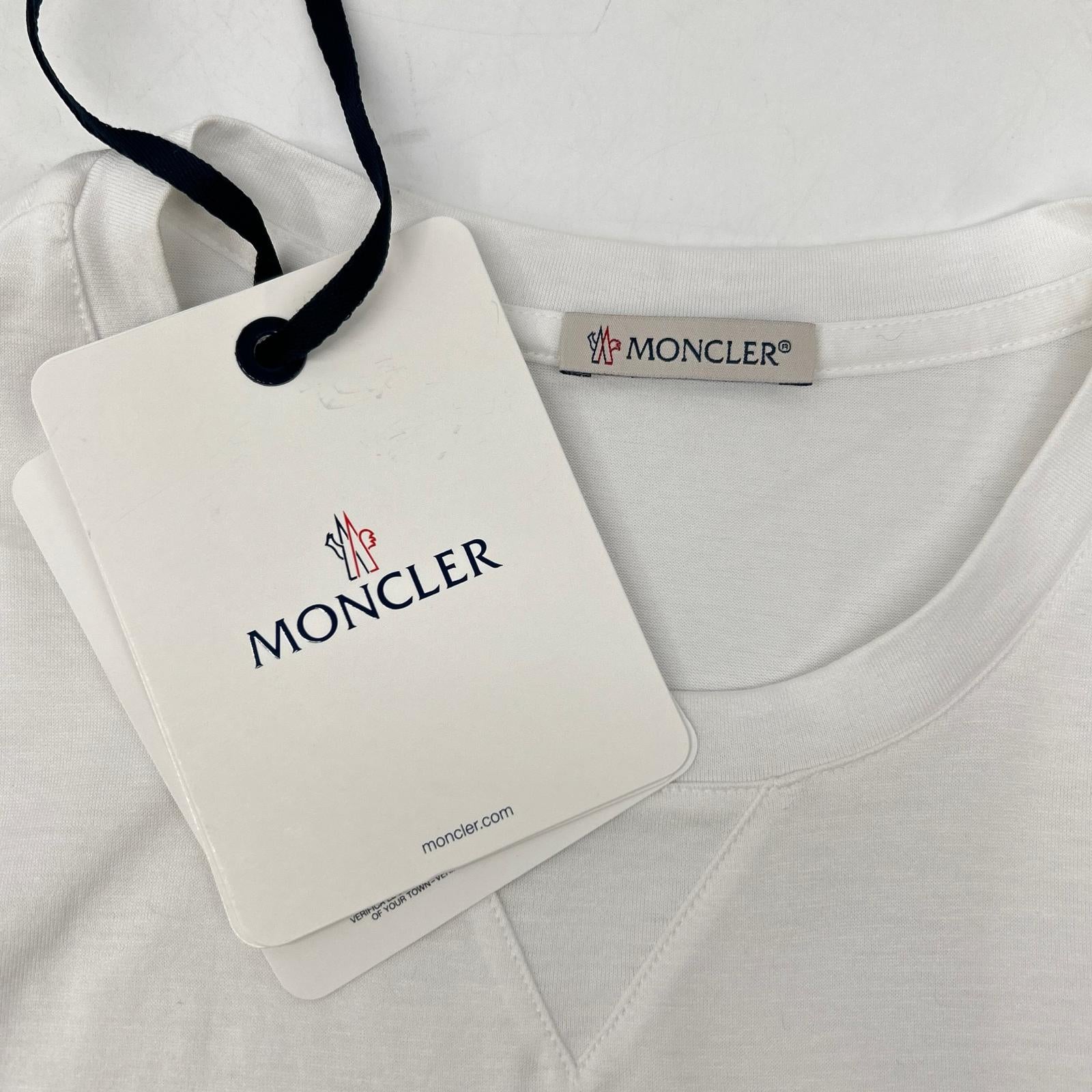 MONCLER 盟可睐 23年款 白色 短袖 T恤 双Logo T恤 上衣