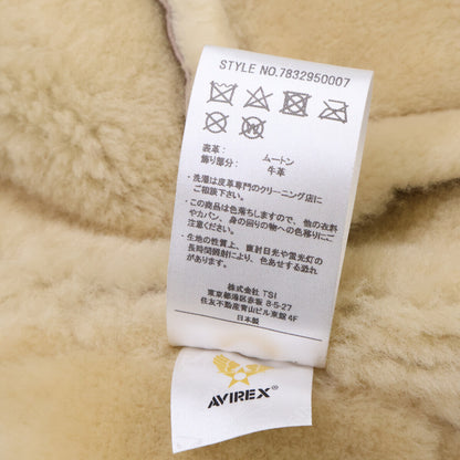 AVIREX 全新未使用 AVIREX7522 7832950007 B-6 羊羔毛飞行夹克 男士 L 码