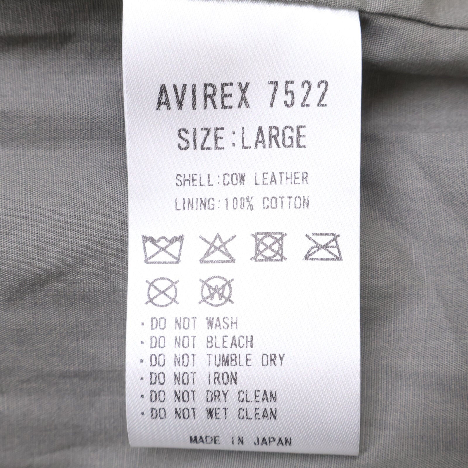 AVIREX7522 AVIREX7522 【新品/国内正品/25AW】7835950020 A-2 牛皮飞行夹克 夹克