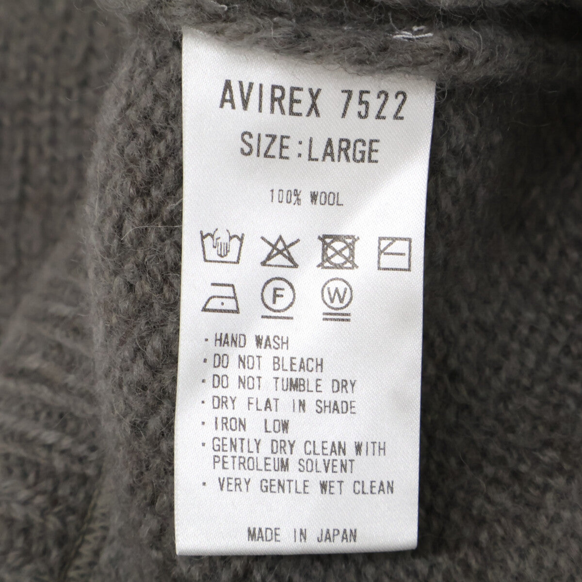 AVIREX7522 アヴィレックス7522 【新品/25AW】7835940001 COMMAND KNIT コマンド ニットセーター トップス