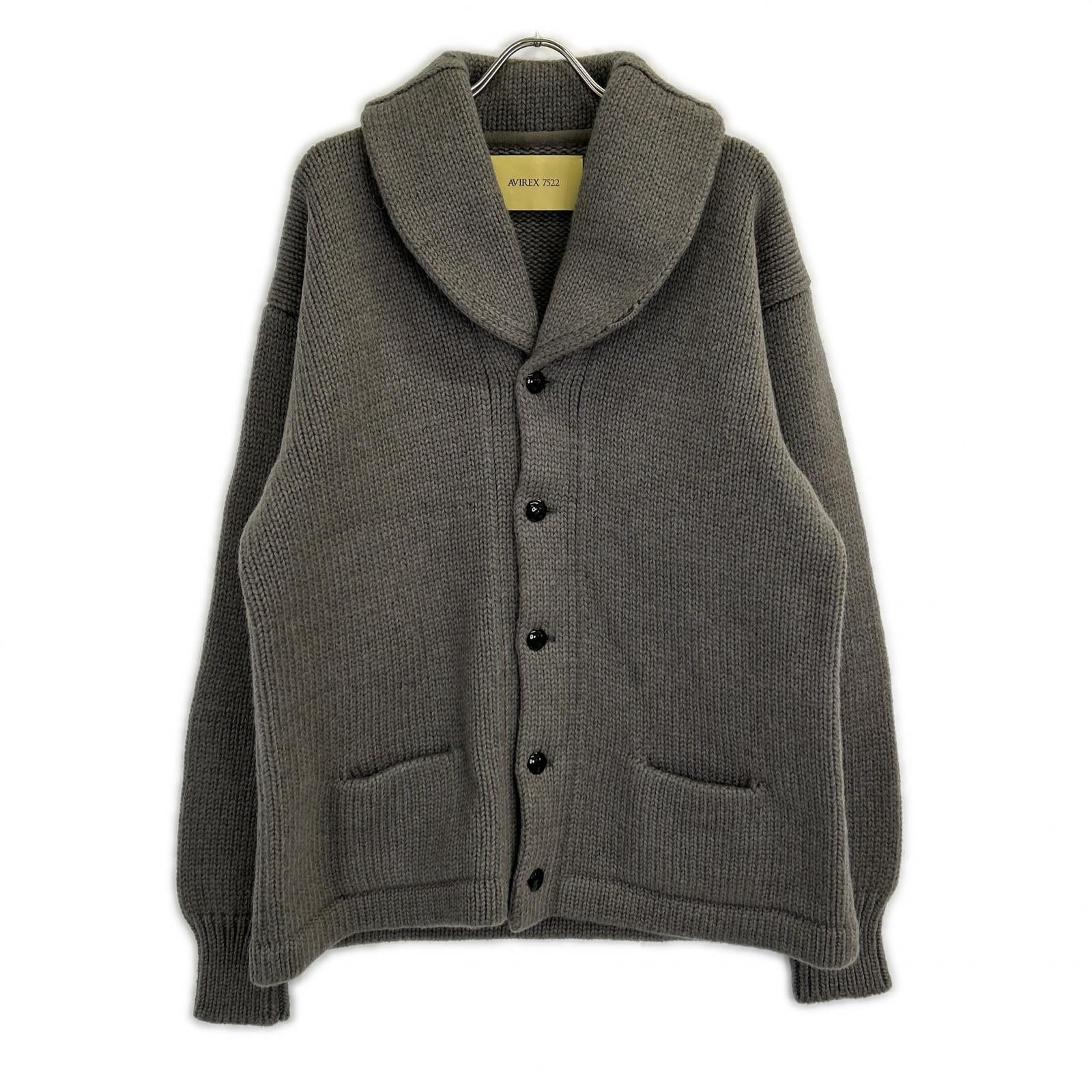 AVIREX7522 アヴィレックス7522 【新品/国内正規/25AW】7835940002 SHAWL COLLAR CARDIGAN ショールカラー カーディガン トップス