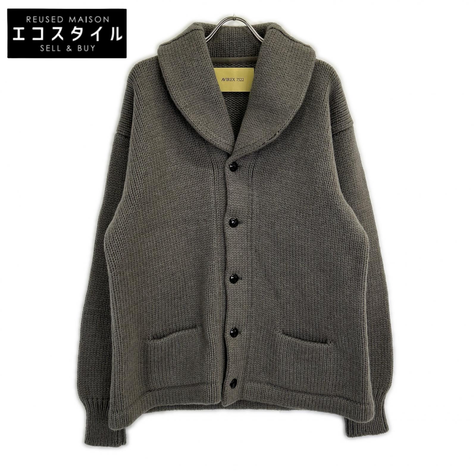AVIREX7522 アヴィレックス7522 【新品/国内正規/25AW】7835940002 SHAWL COLLAR CARDIGAN ショールカラー カーディガン トップス