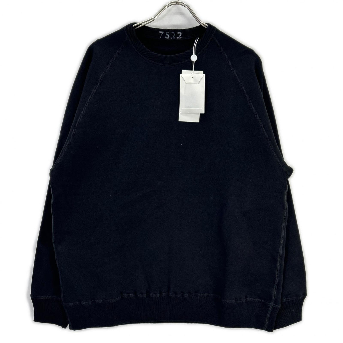 AVIREX7522 25AW 7834932001 Black Raglan Sleeve SWEAT SHIRT Tops