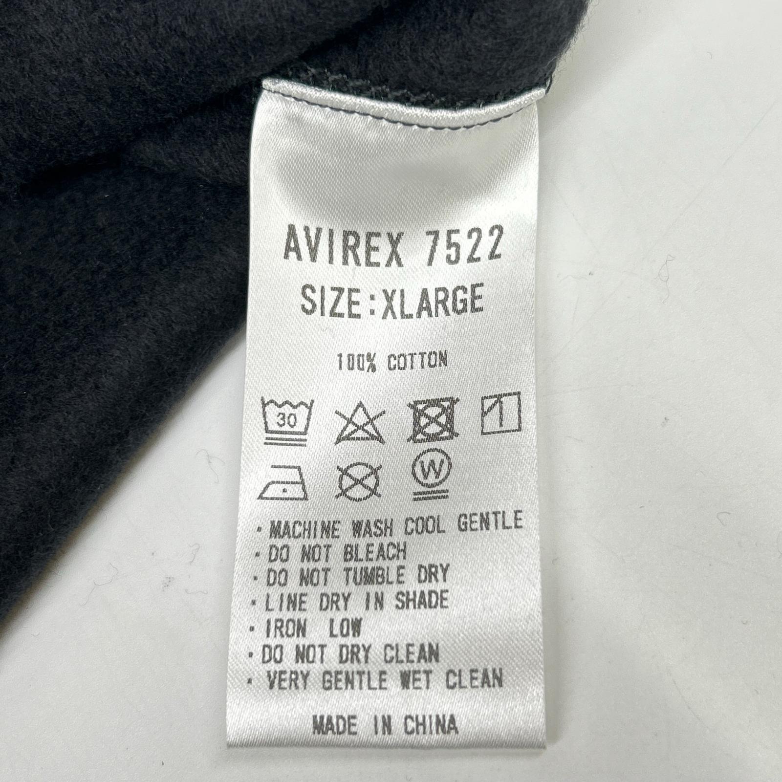 AVIREX7522 アヴィレックス7522 25AW 7834932001 ブラック ラグラン