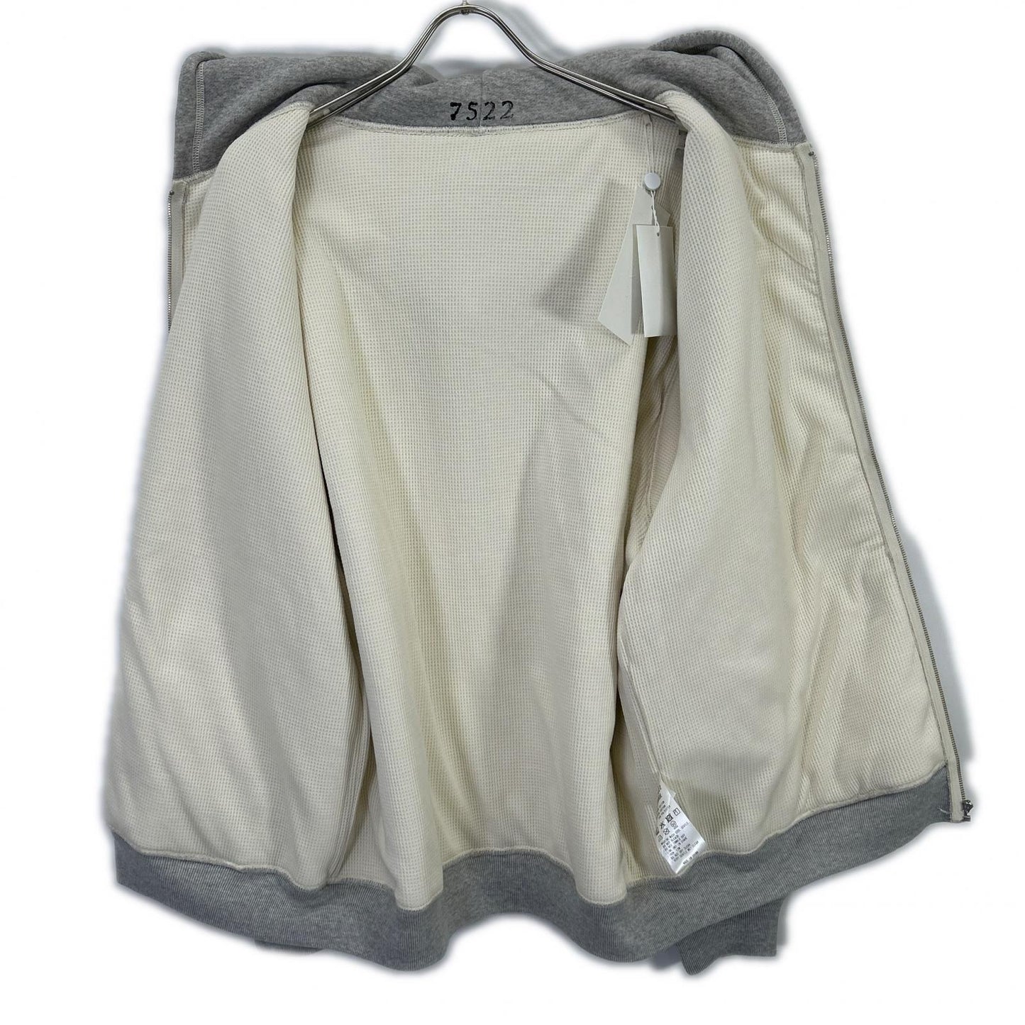 AVIREX7522 アヴィレックス7522 25AW 7835931002 グレー ZIPUP Hoodie/ジップアップフーディ トップス