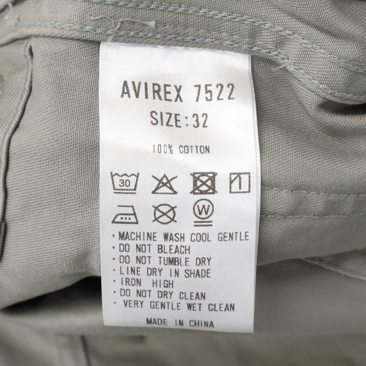 AVIREX7522 阿维莱克斯7522 【新品/国内正品】7835910015 MECHANIC PANT 技工裤 裤装