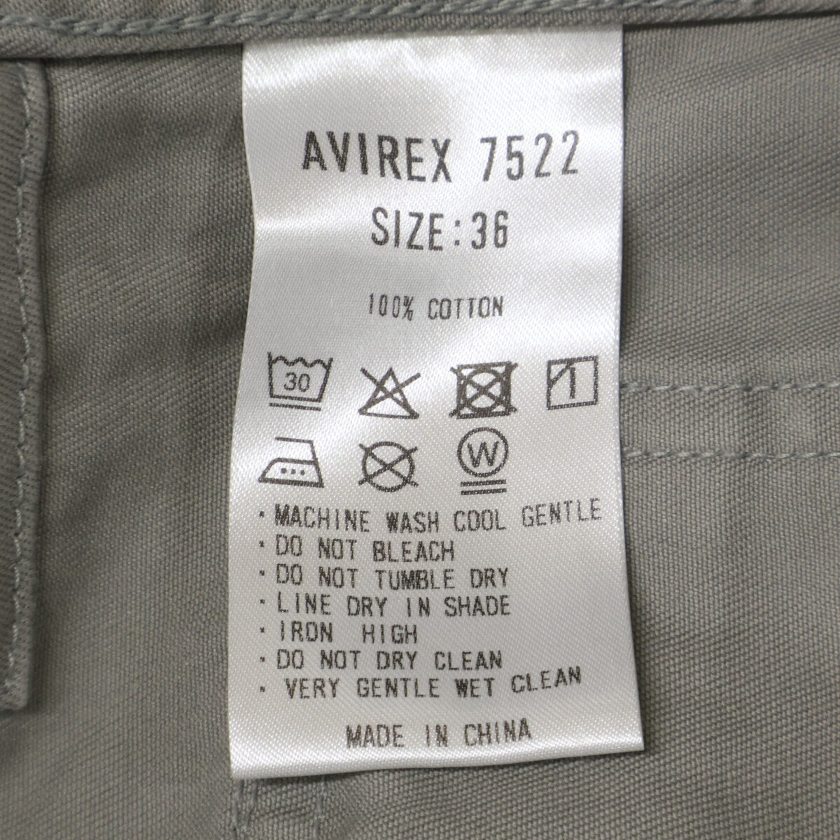 AVIREX7522 アヴィレックス7522 【新品/国内正規】7835910015 MECHANIC PANT メカニック パンツ ボトムス