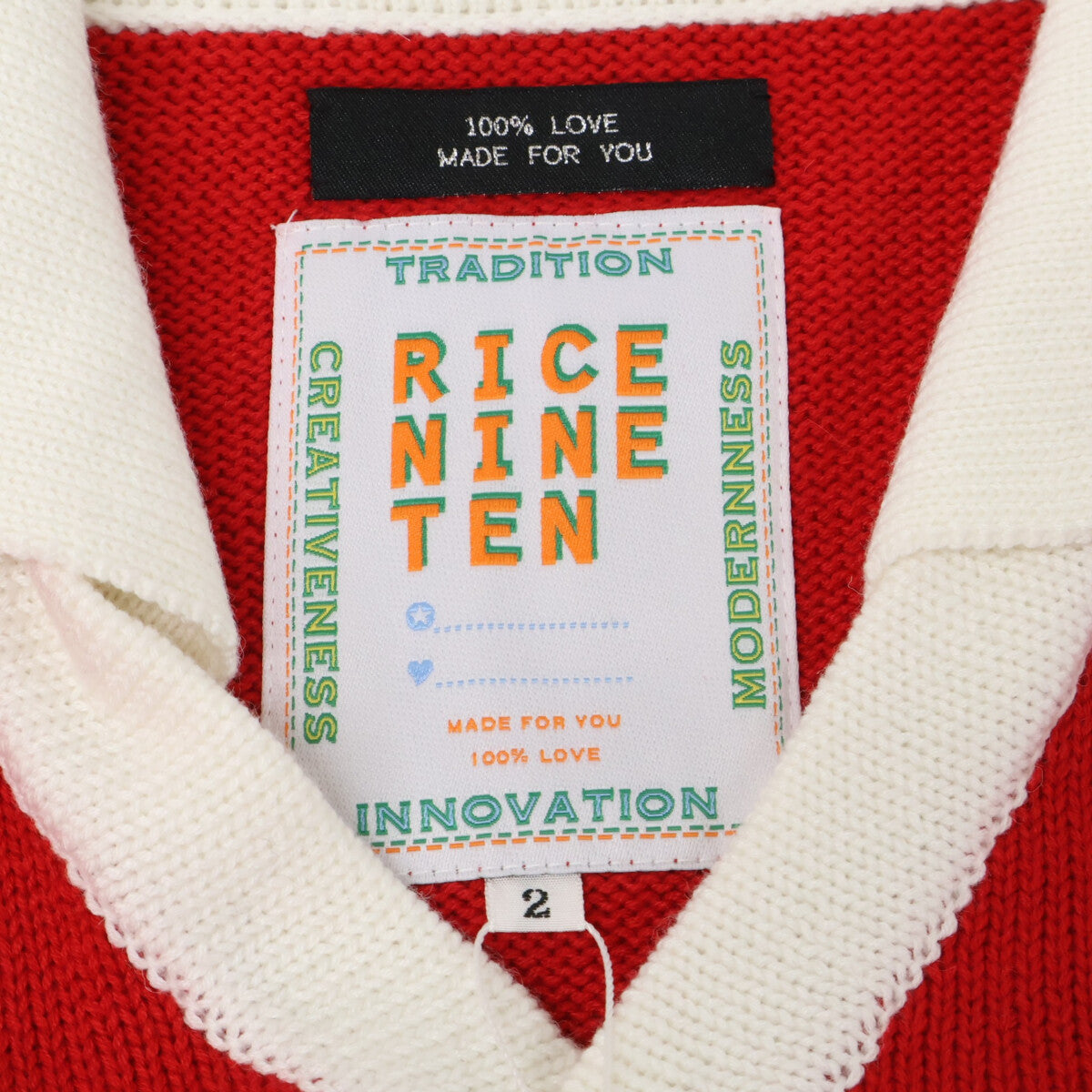 RICE NINE TEN ライスナインテン 【新品】KN-CH-SOC KNITTING CHECKRD SOCCER JERSEY 襟付きニットセーター トップス