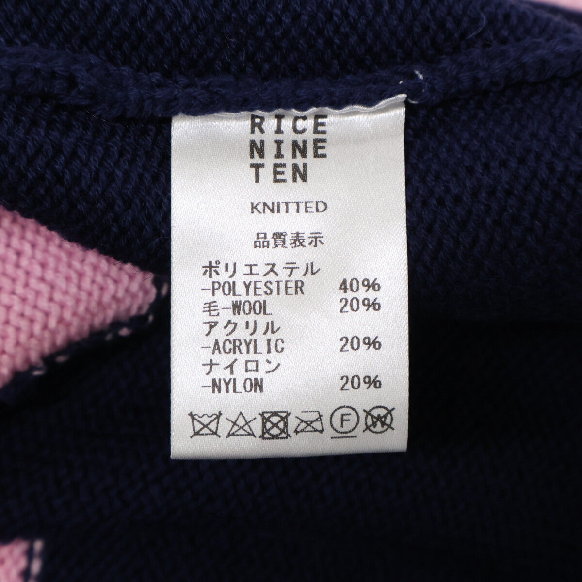 RICE NINE TEN ライスナインテン 【新品】KN-CH-SOC KNITTING CHECKRD SOCCER JERSEY 襟付きニットセーター トップス