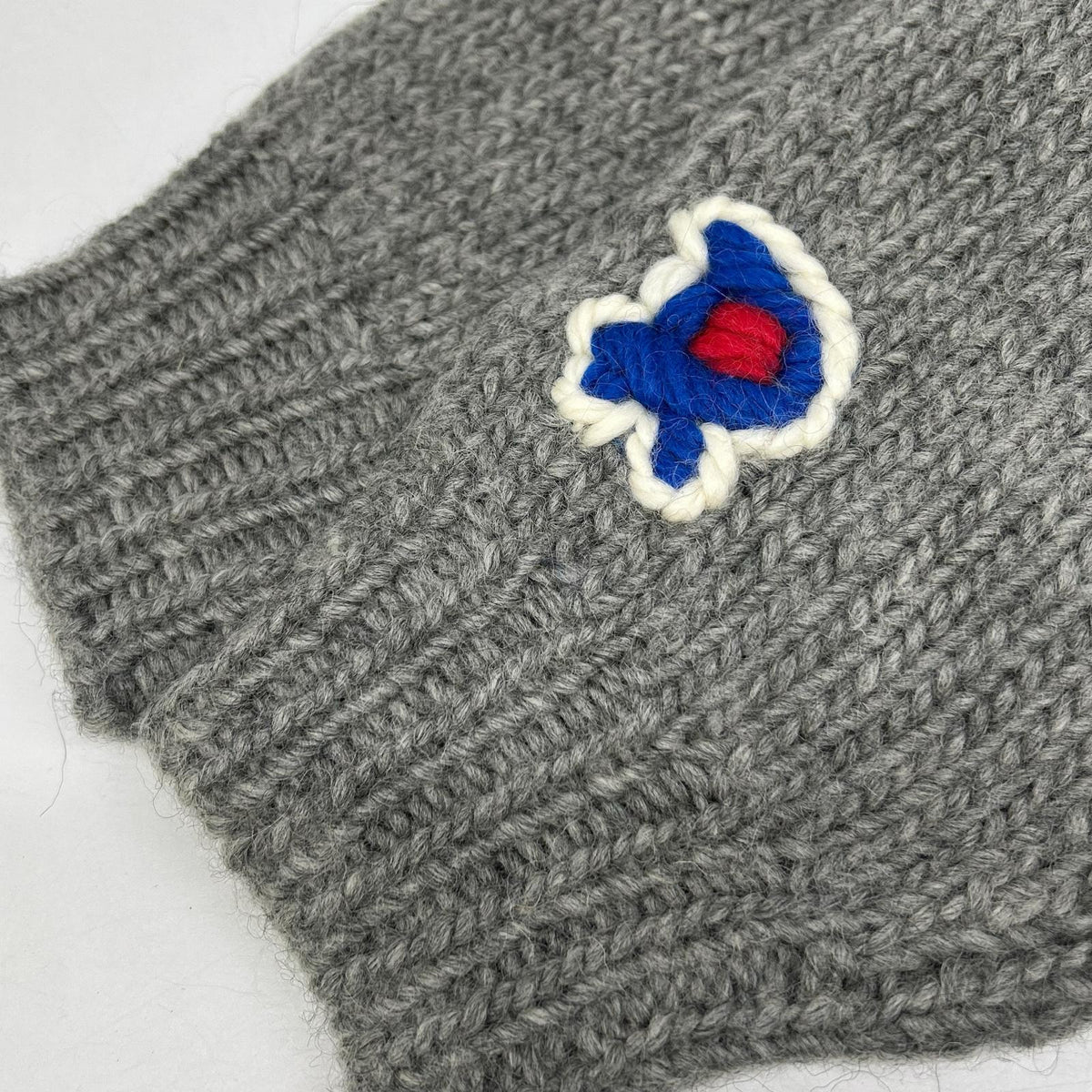 RICE NINE TEN ライスナインテン HKN-SW グレー 3段刺繍 HAND KNITTING SWAETSHIRT トップス