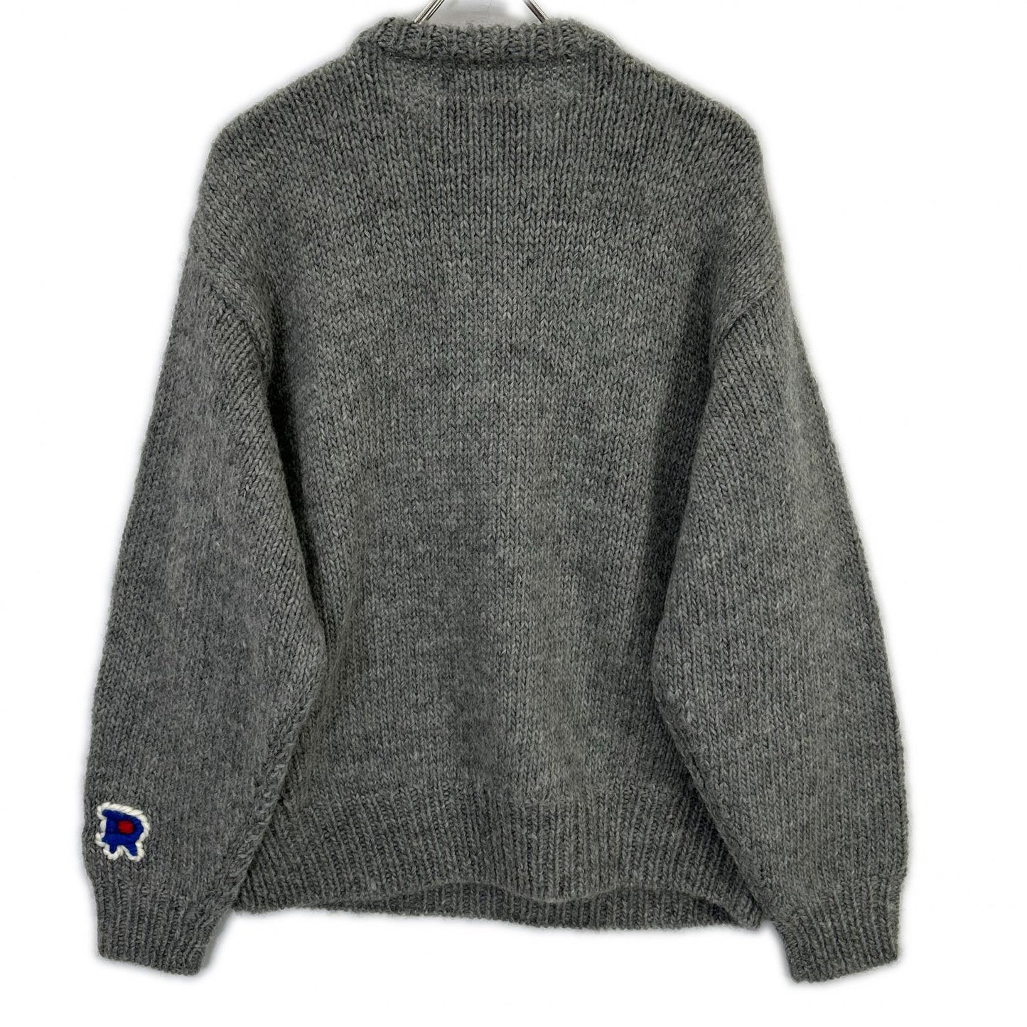 RICE NINE TEN 米九十 HKN-SW 灰色 三段刺绣 HAND KNITTING SWAETSHIRT 上衣