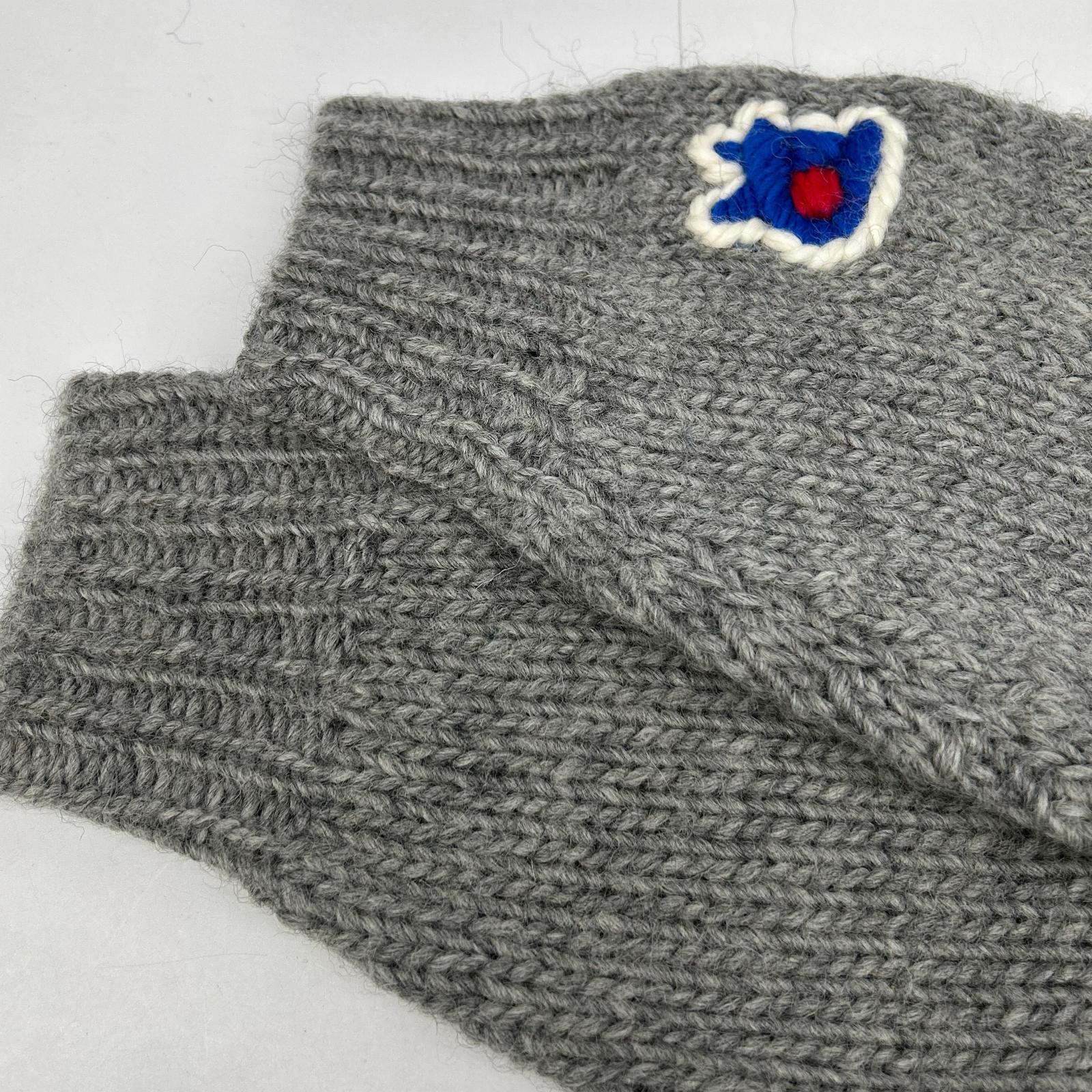 RICE NINE TEN 米九十 HKN-SW 灰色 三段刺绣 HAND KNITTING SWAETSHIRT 上衣