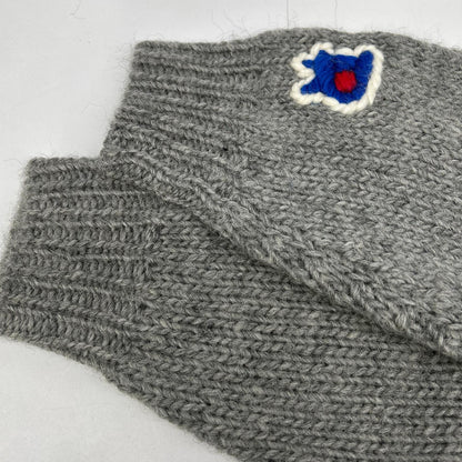 RICE NINE TEN 米九十 HKN-SW 灰色 三段刺绣 HAND KNITTING SWAETSHIRT 上衣