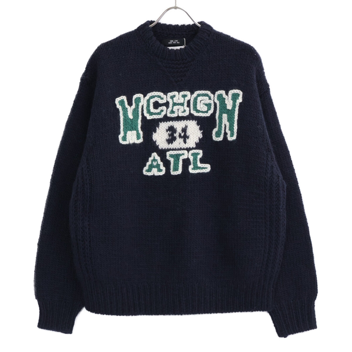 RICE NINE TEN [New] HKN-SW 3-Tier Embroidered HAND KNITTING SWEATSHIRT Knit Sweater Top